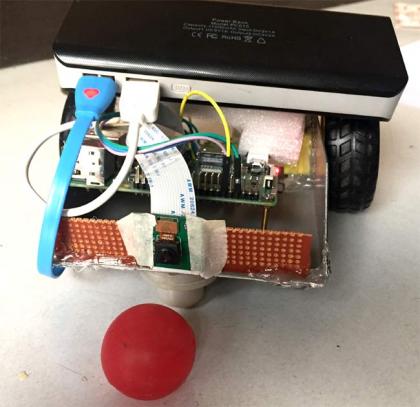 树莓派opencv python 实例教程一  颜色圆球跟踪机器人教程